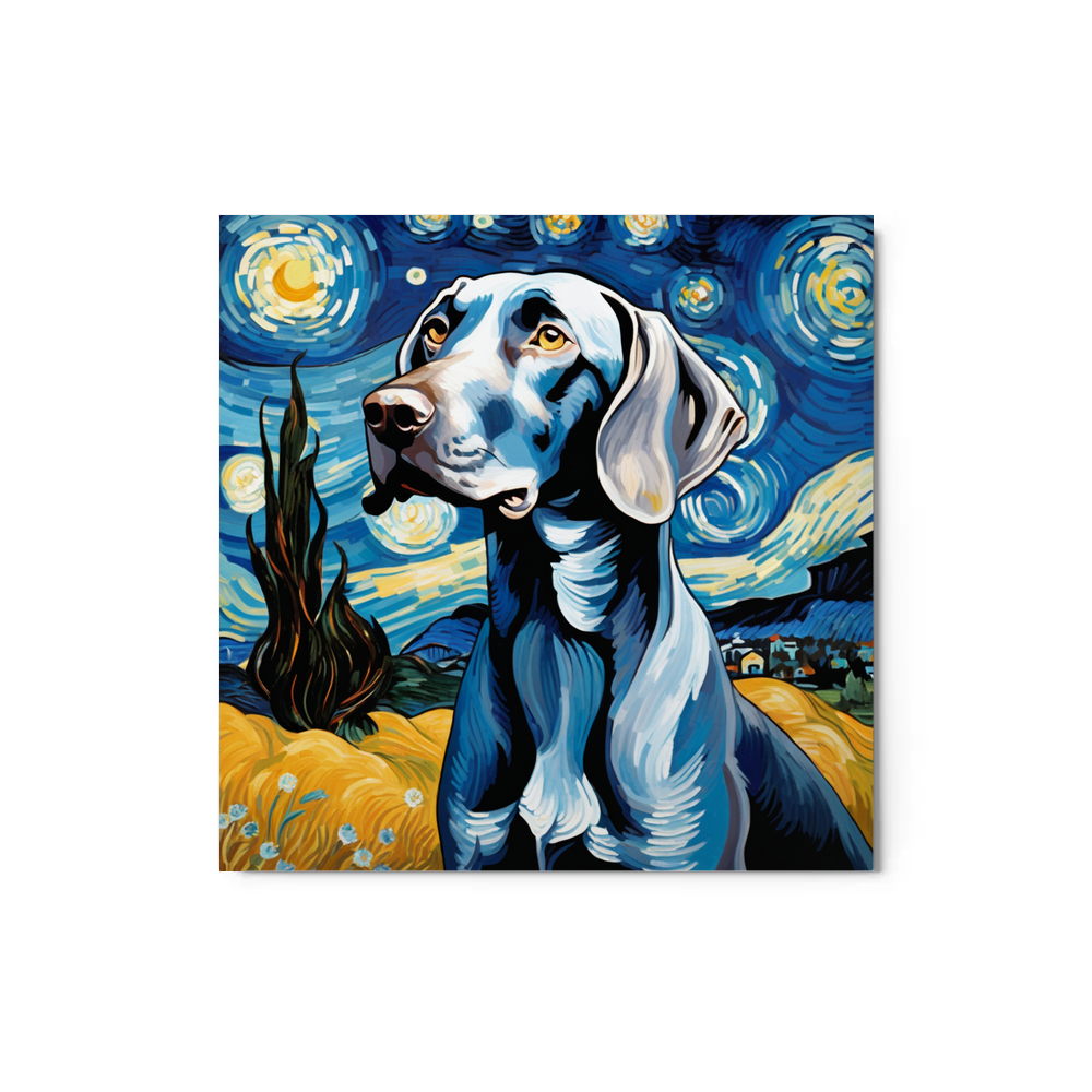 PugMug Custom Weimaraner Metal Print