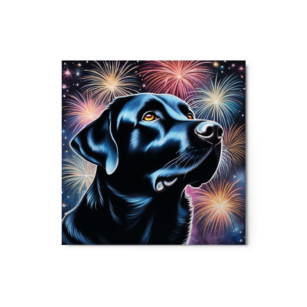 PugMug Custom Black Labrador Retriever Metal Print