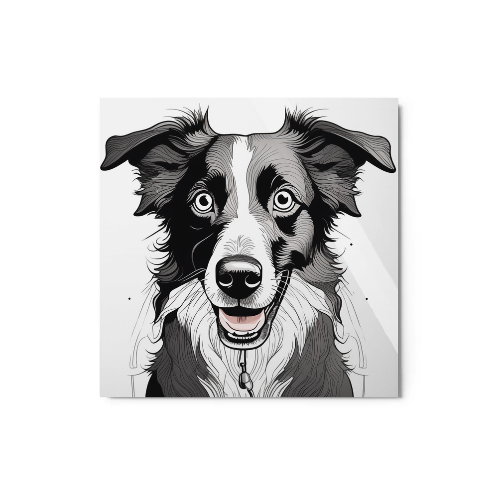 PugMug Custom Border Collie Metal Print
