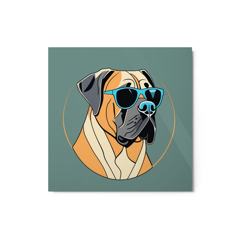 PugMug Custom Mastiff Metal Print