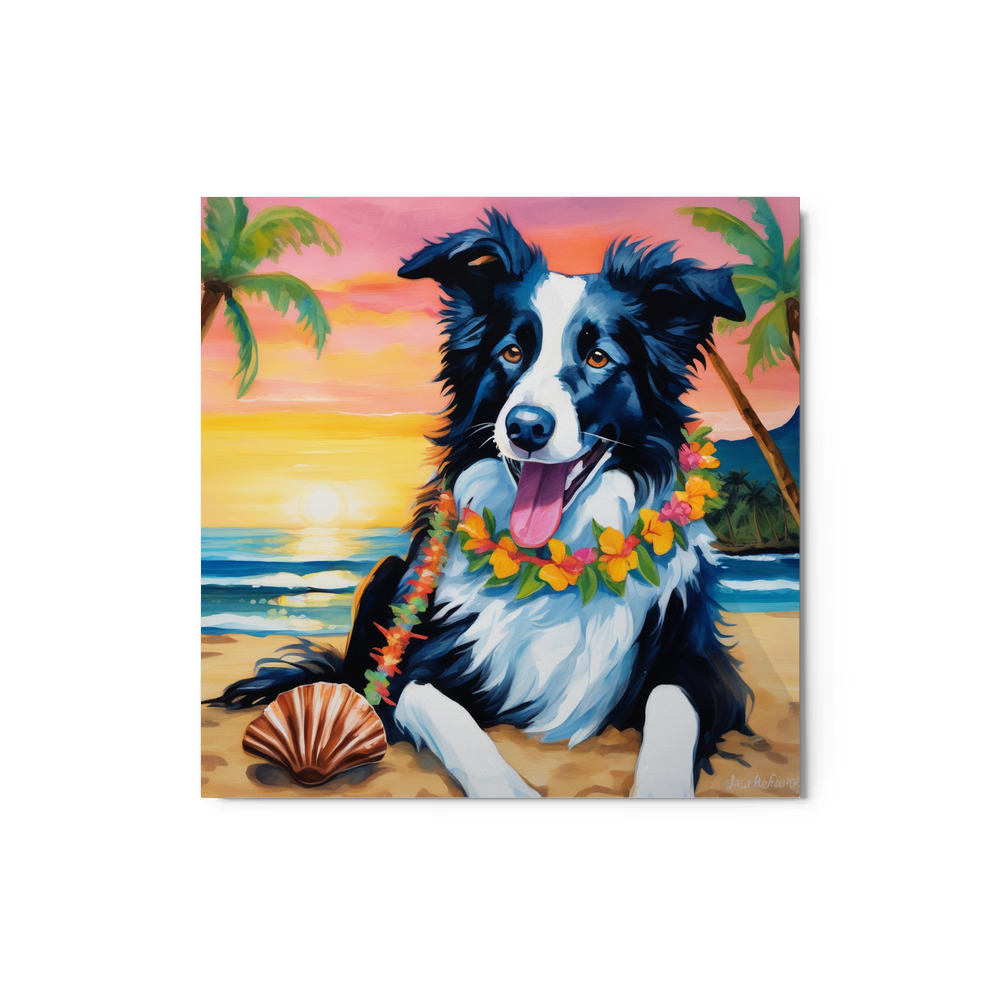 PugMug Custom Border Collie Metal Print