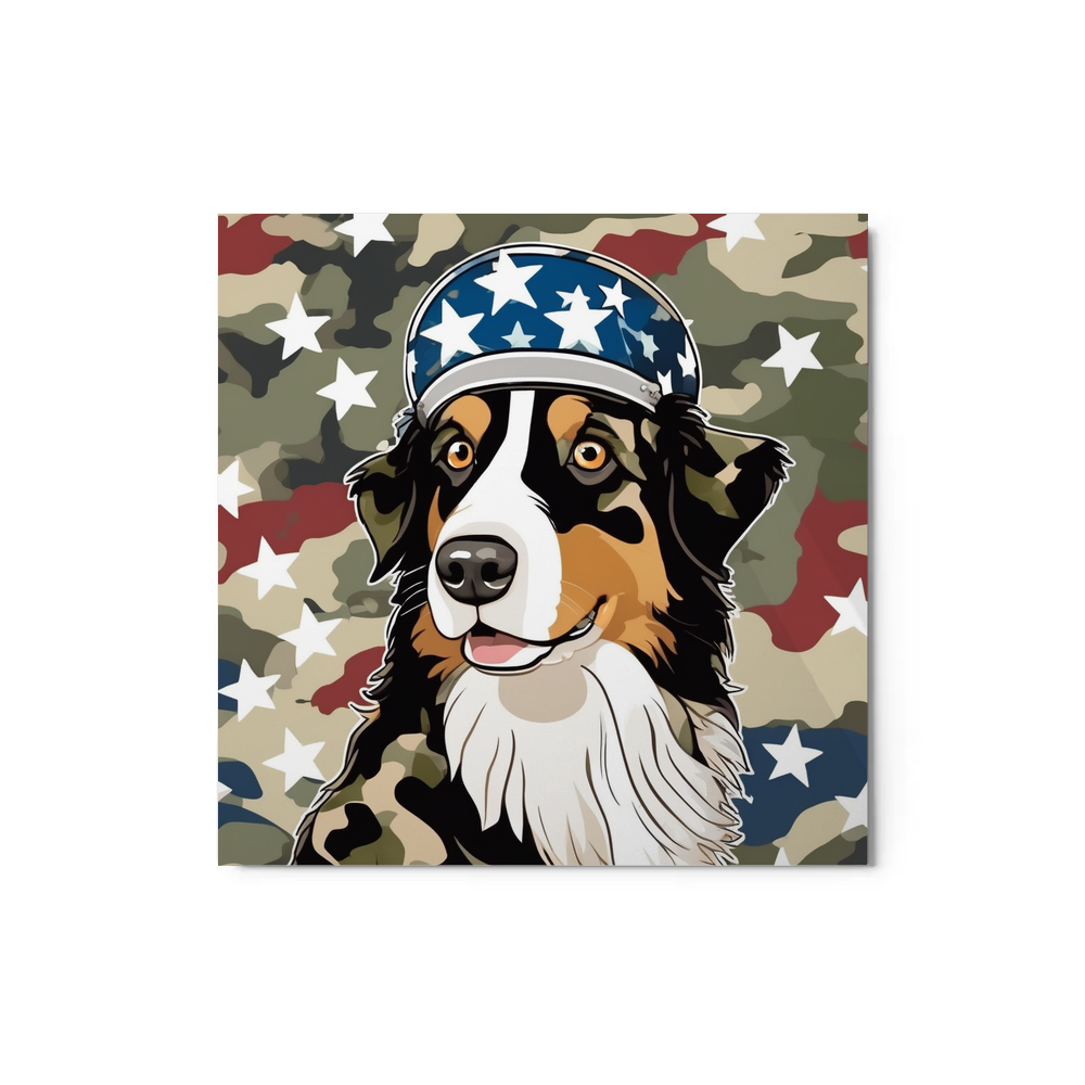 PugMug Custom Miniature American Shepherd Metal Print