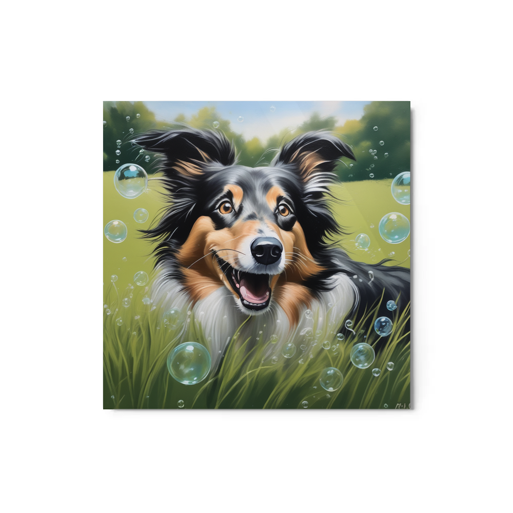 PugMug Custom Collie Metal Print