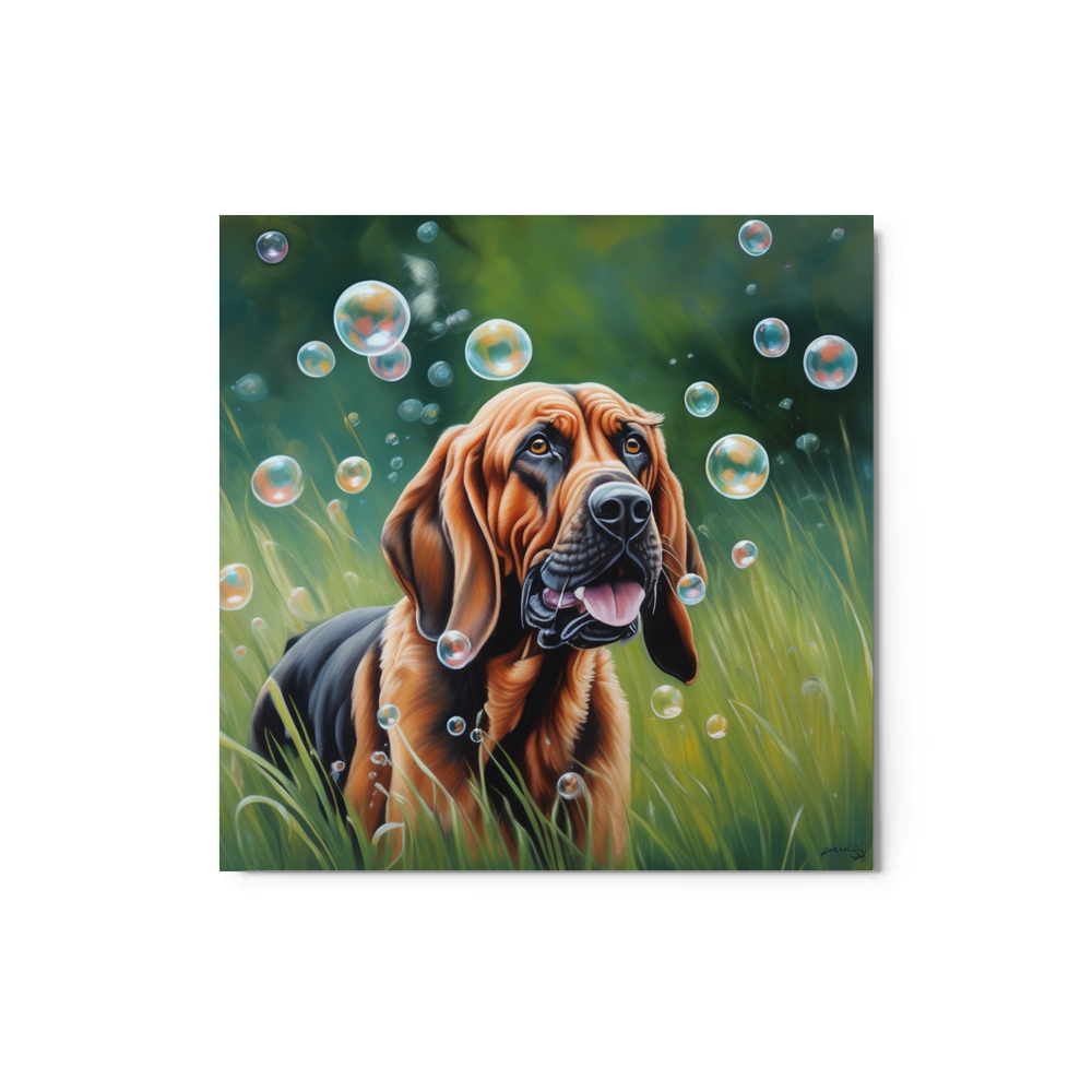 PugMug Custom Bloodhound Metal Print