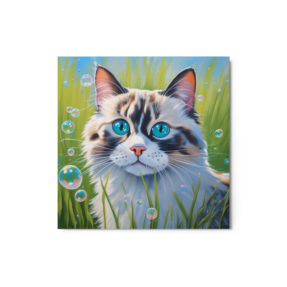 PugMug Custom Tabby Ragdoll Cat Metal Print