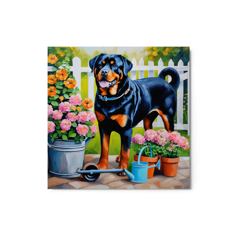 PugMug Custom Rottweiler Metal Print