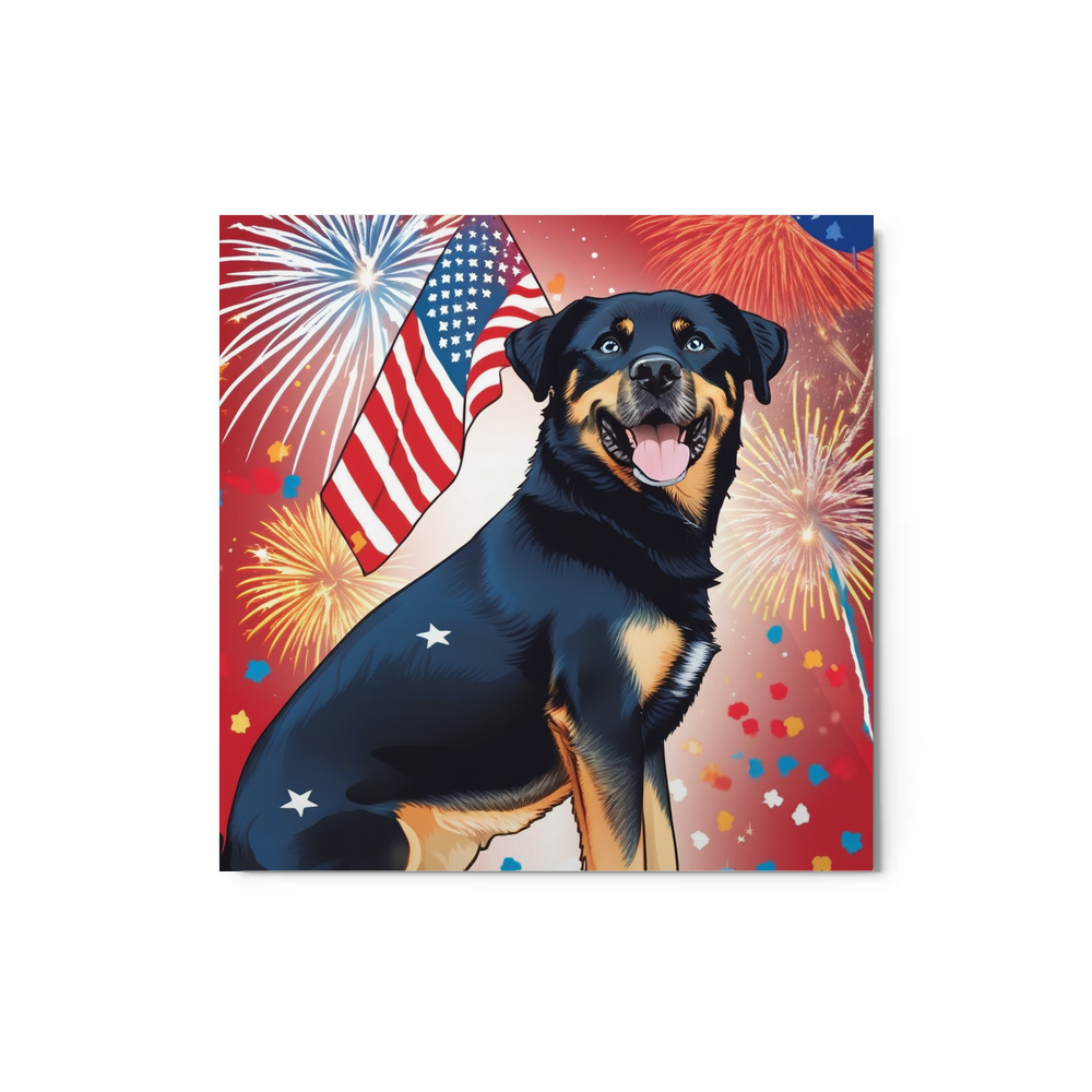 PugMug Custom Blue Metal Print