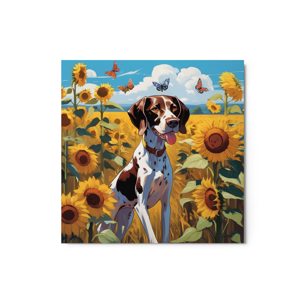 PugMug Custom Pointer Dog Metal Print