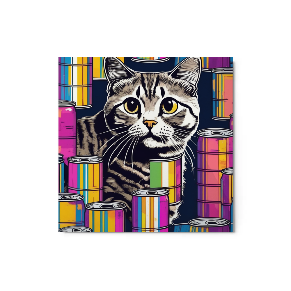 PugMug Custom Tabby Scottish Fold Cat Metal Print