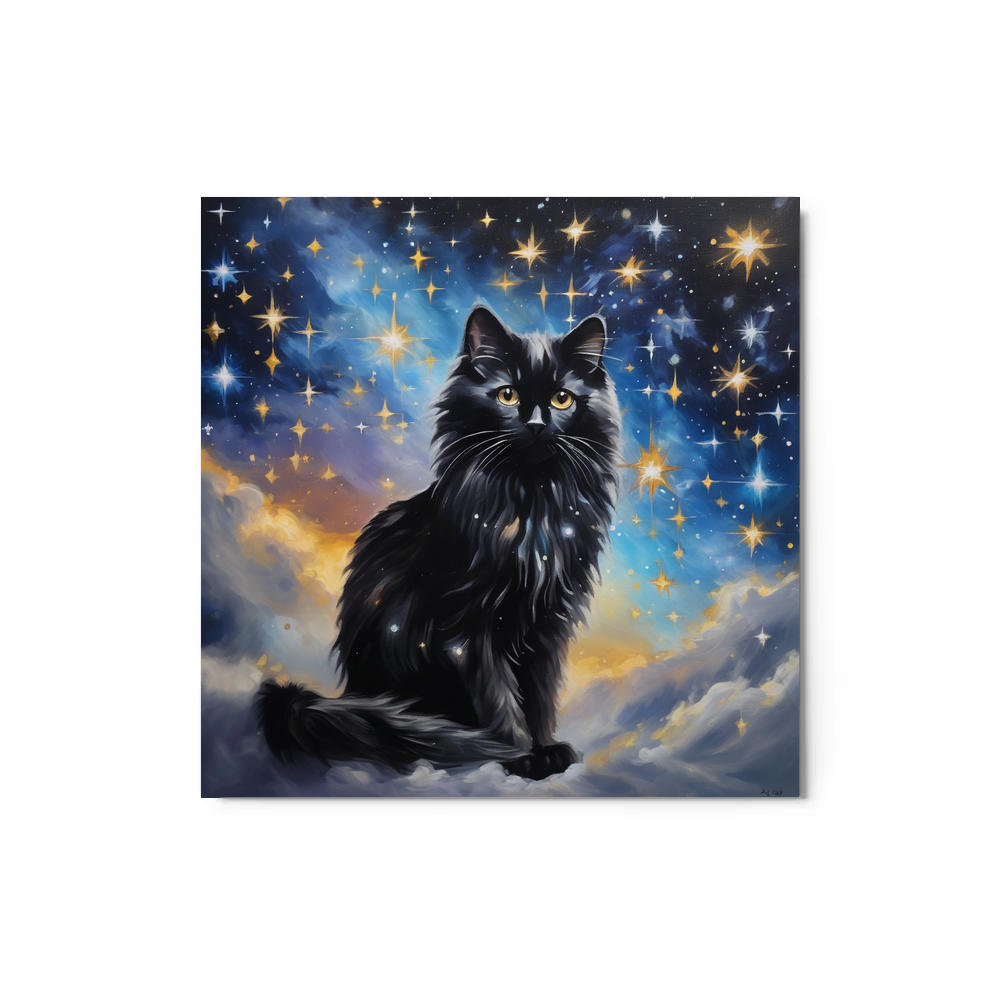 PugMug Custom Black Ragdoll Cat Metal Print