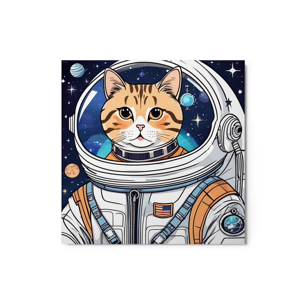 PugMug Custom Tabby Scottish Fold Cat Metal Print