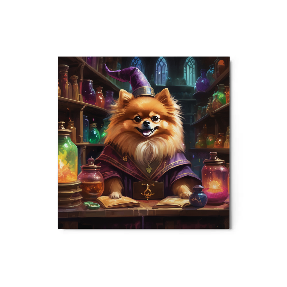 PugMug Custom Tan Pomeranian Metal Print