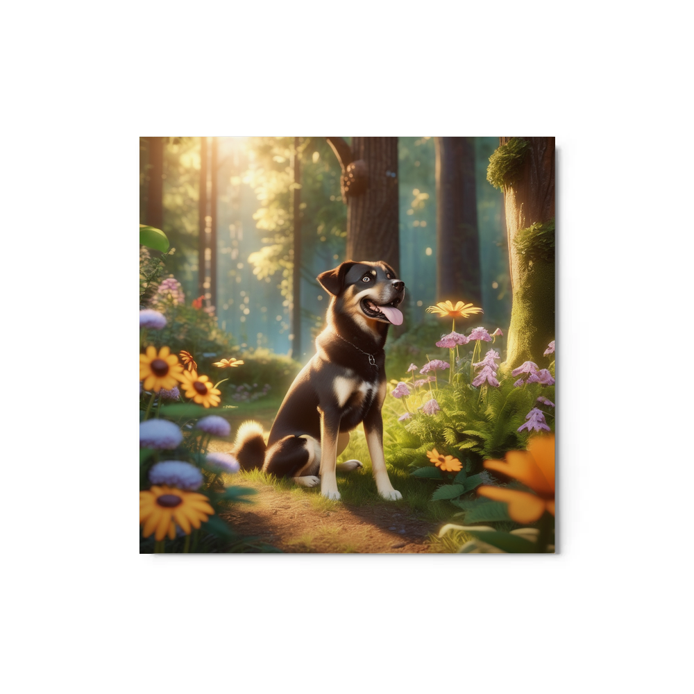 PugMug Custom Blue Metal Print