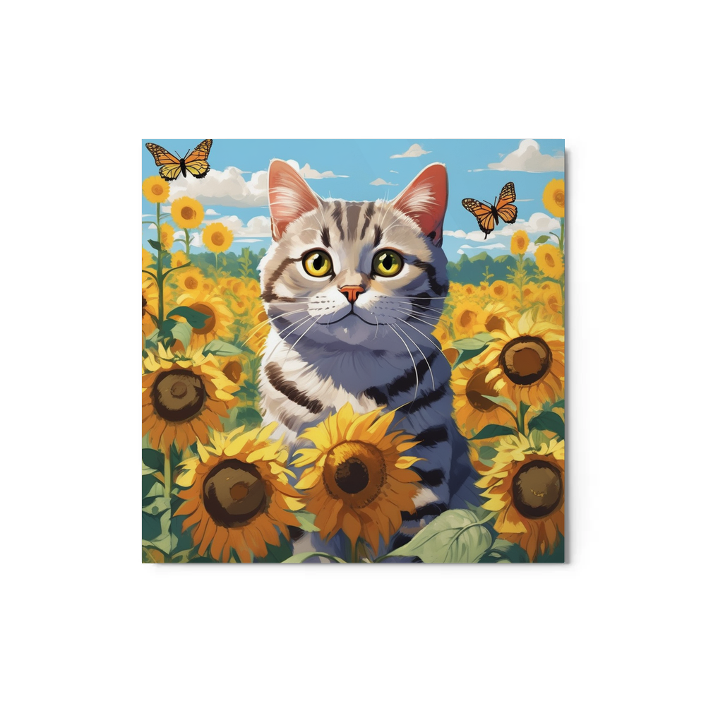 PugMug Custom Tabby British Shorthair Cat Metal Print