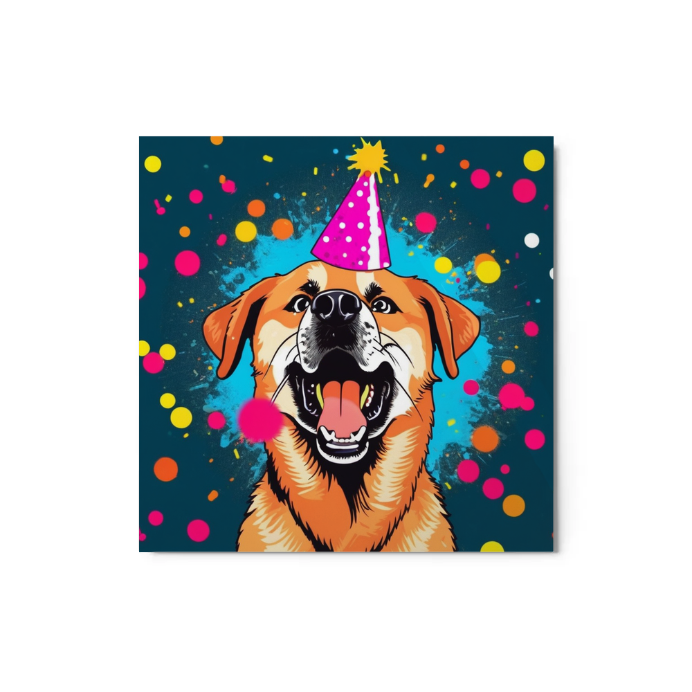 PugMug Custom Blue Metal Print