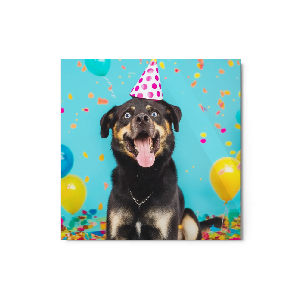 PugMug Custom Blue Metal Print