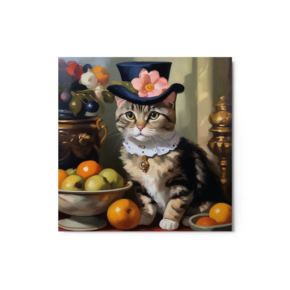 PugMug Custom Tabby Scottish Fold Cat Metal Print