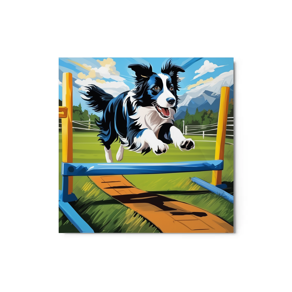 PugMug Custom Border Collie Metal Print