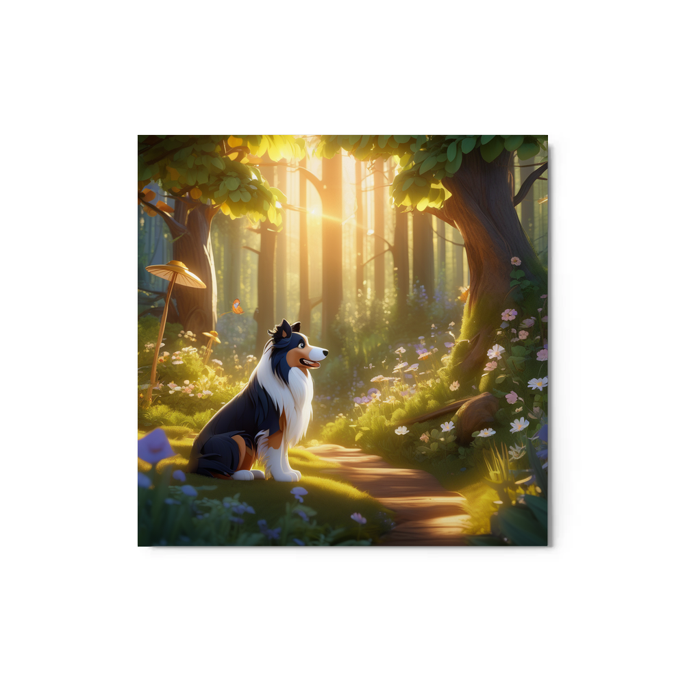 PugMug Custom Collie Metal Print