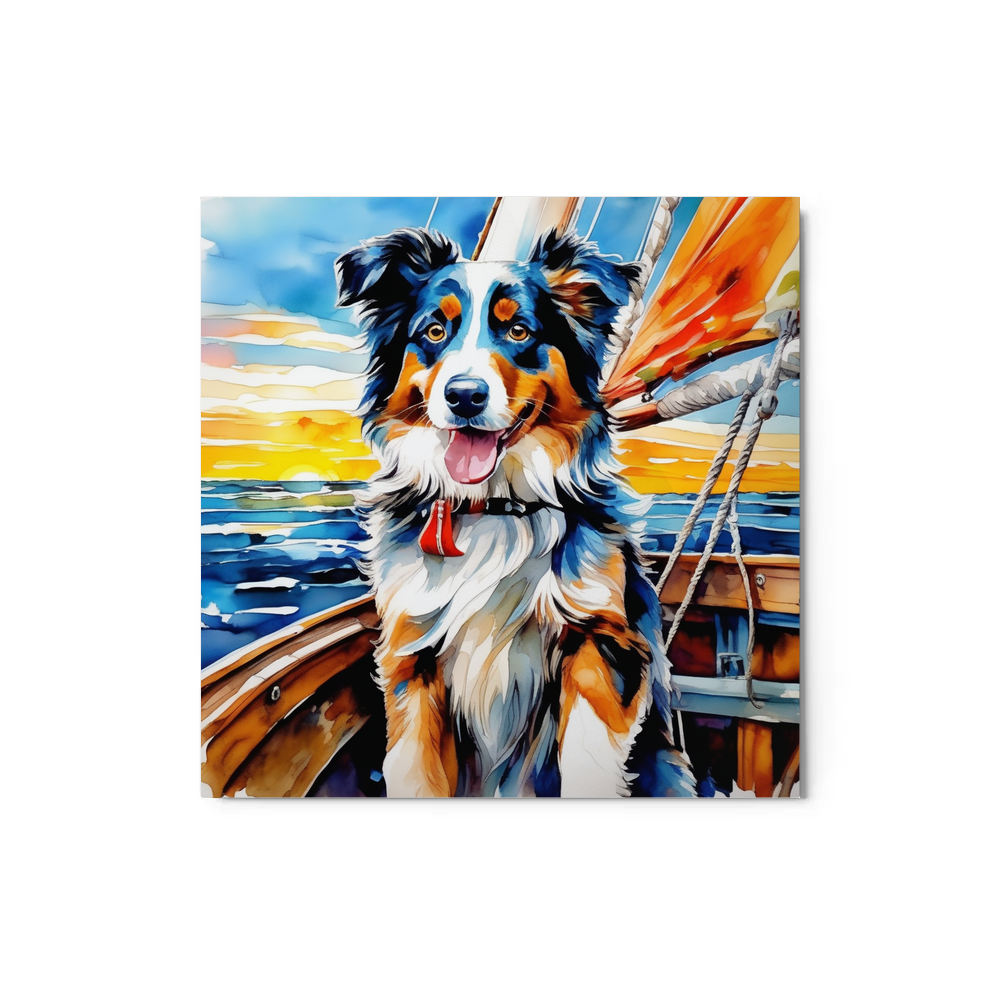 PugMug Custom Australian Shepherd Dog Metal Print