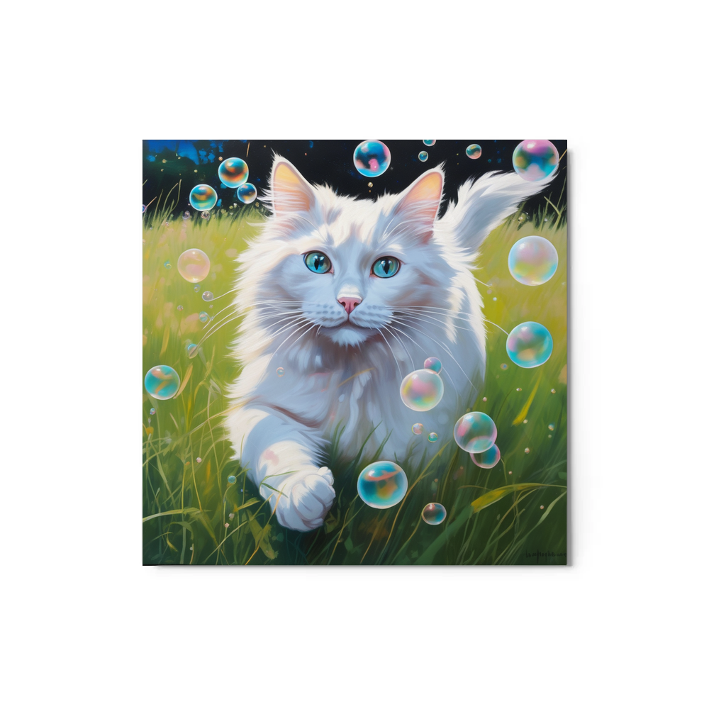 PugMug Custom White Ragdoll Cat Metal Print
