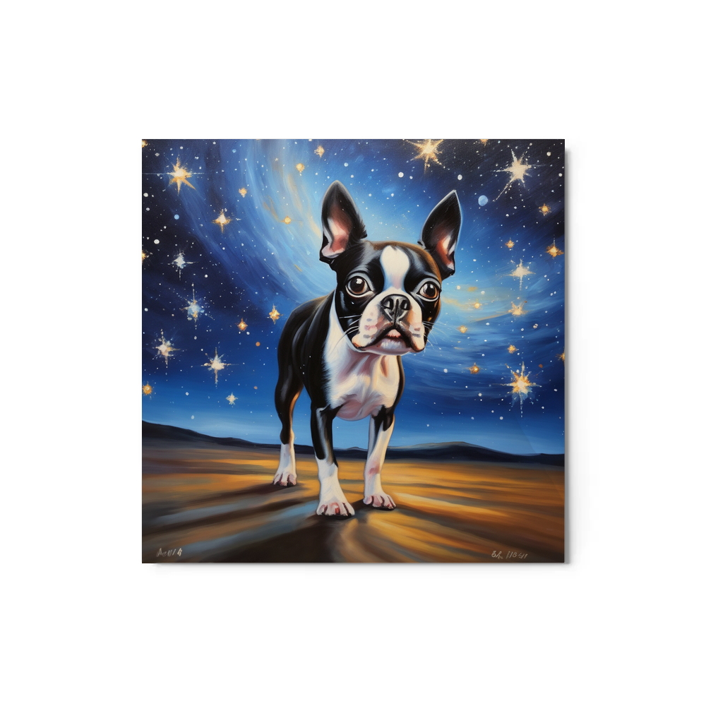PugMug Custom Boston Terrier Metal Print