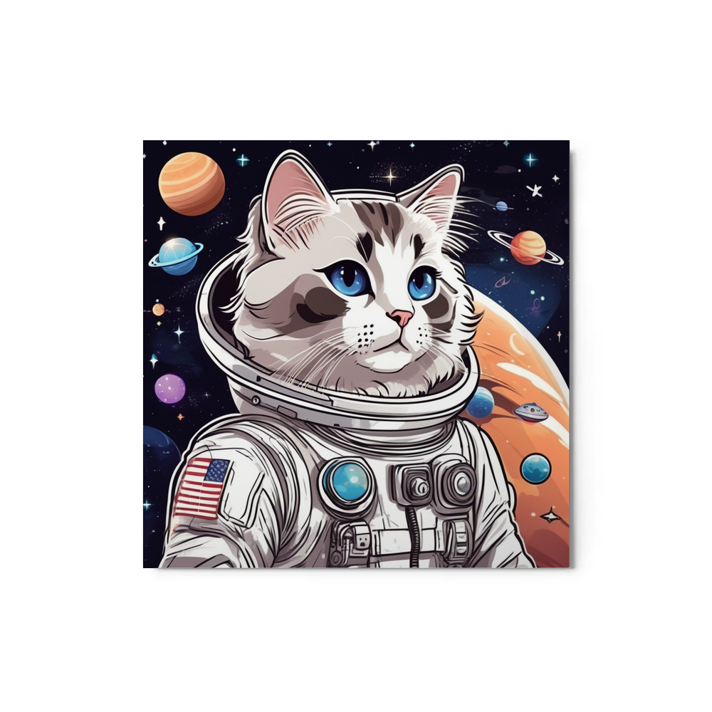 PugMug Custom Tabby Ragdoll Cat Metal Print