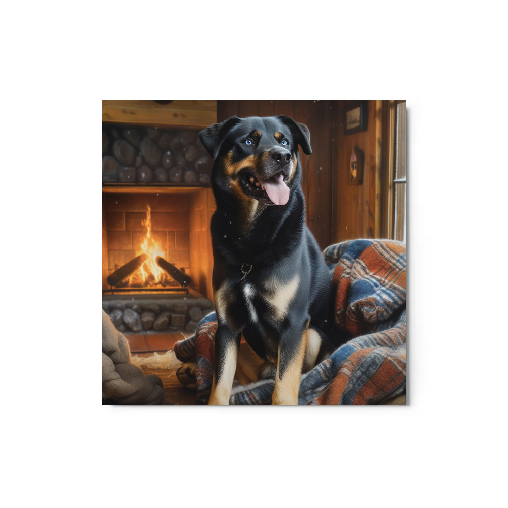 PugMug Custom Blue Metal Print