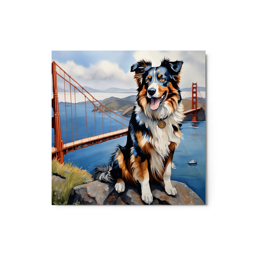 PugMug Custom Australian Shepherd Dog Metal Print