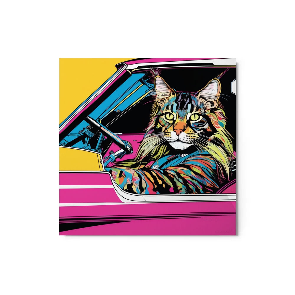 PugMug Custom Tabby Maine Coon Cat Metal Print