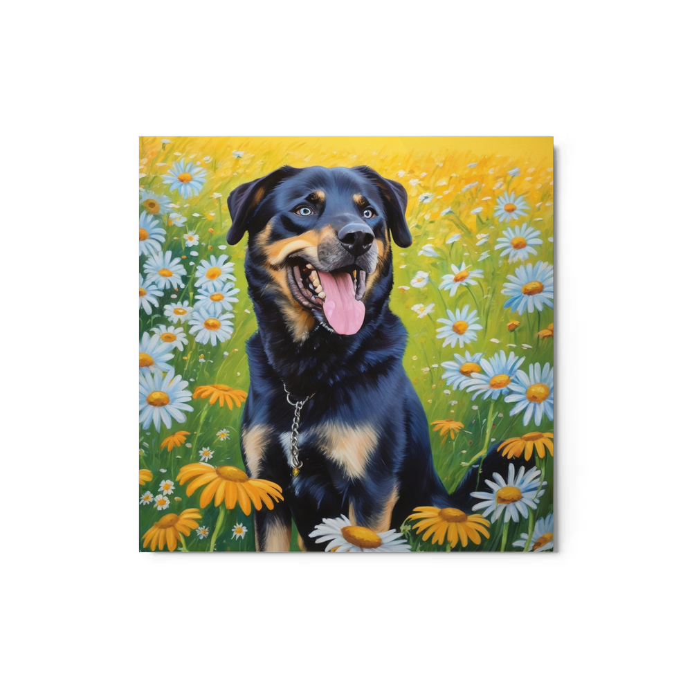 PugMug Custom Blue Metal Print