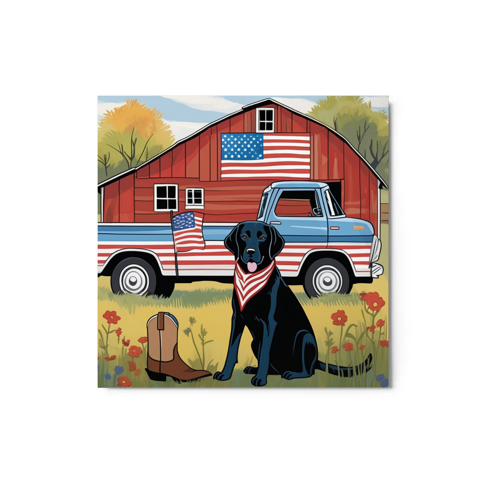 PugMug Custom Black Labrador Retriever Metal Print