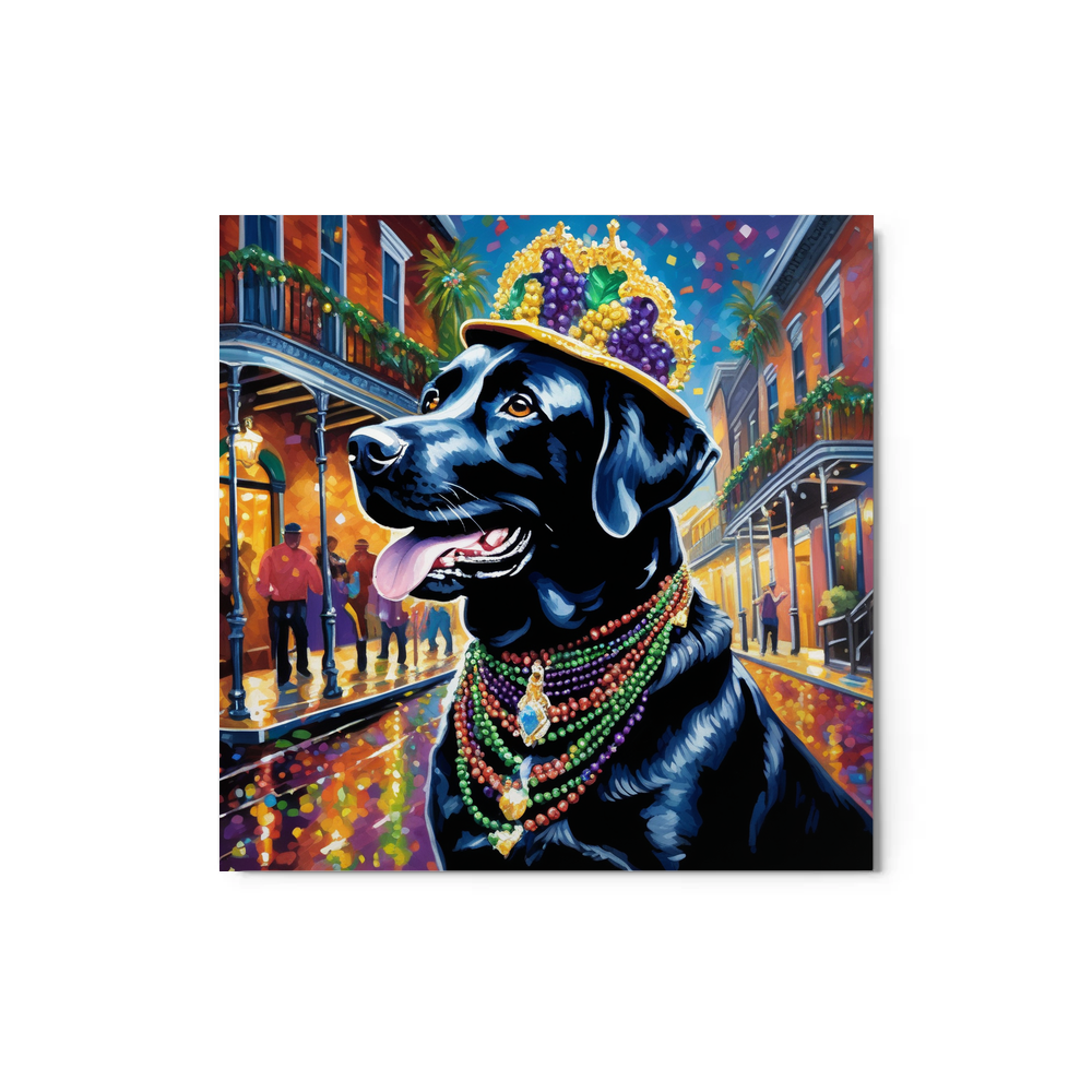 PugMug Custom Black Labrador Retriever Metal Print