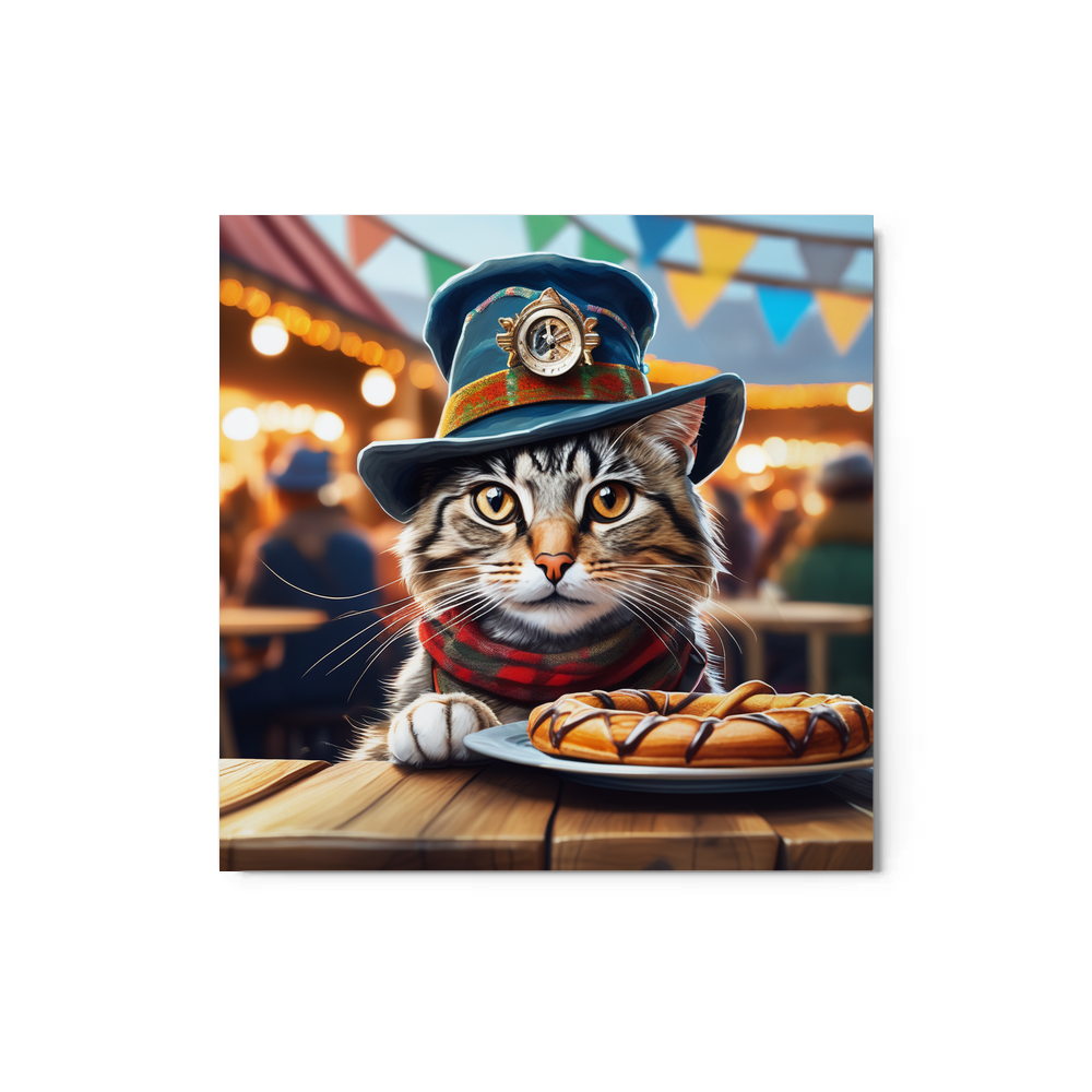 PugMug Custom Tabby Companion Cat Metal Print