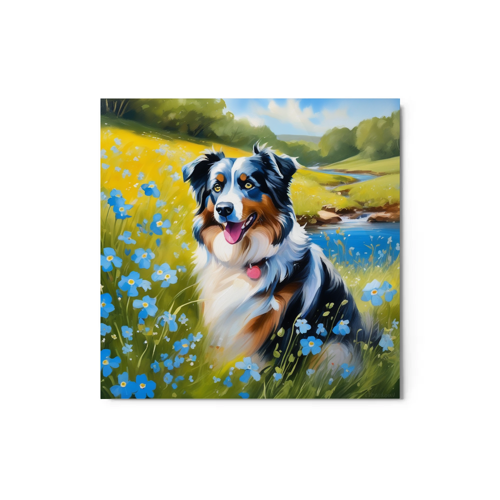 PugMug Custom Australian Shepherd Dog Metal Print