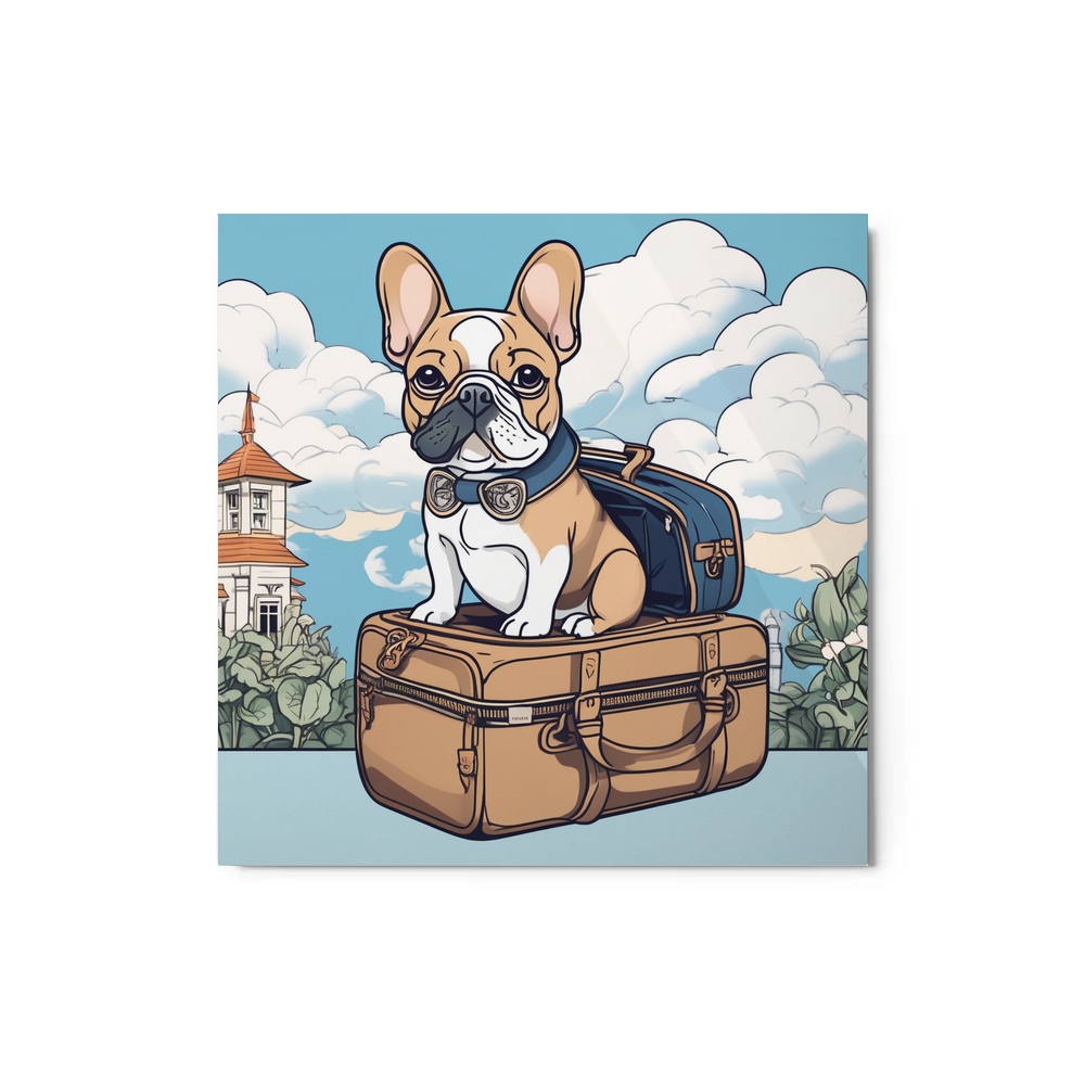 PugMug Custom Tan French Bulldog Metal Print