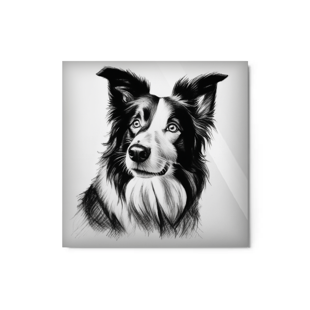 PugMug Custom Border Collie Metal Print