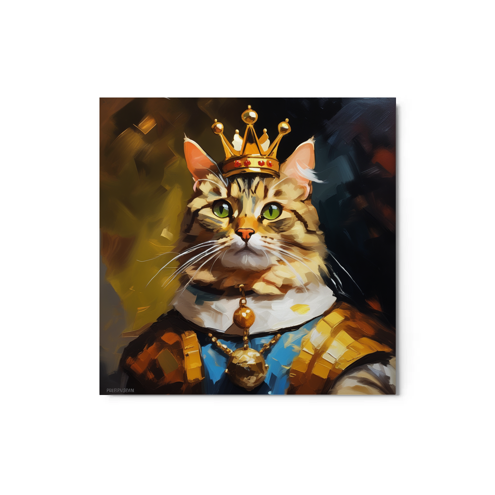 PugMug Custom Tabby Companion Cat Metal Print