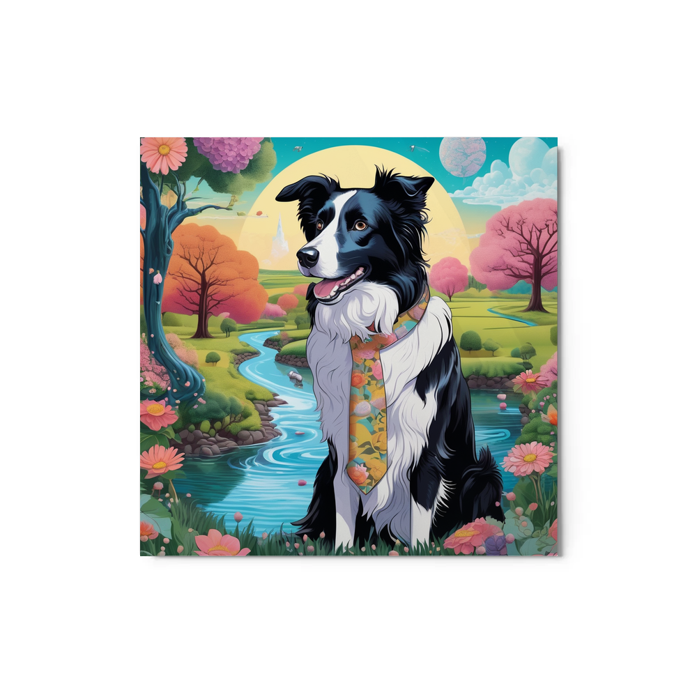 PugMug Custom Border Collie Metal Print