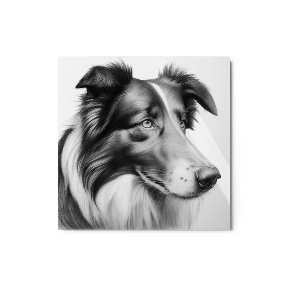 PugMug Custom Collie Metal Print