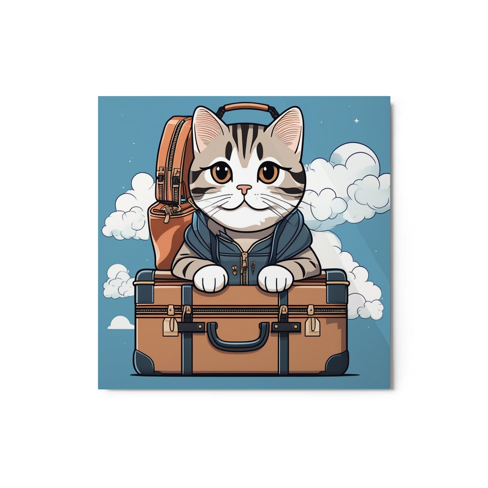 PugMug Custom Tabby Scottish Fold Cat Metal Print