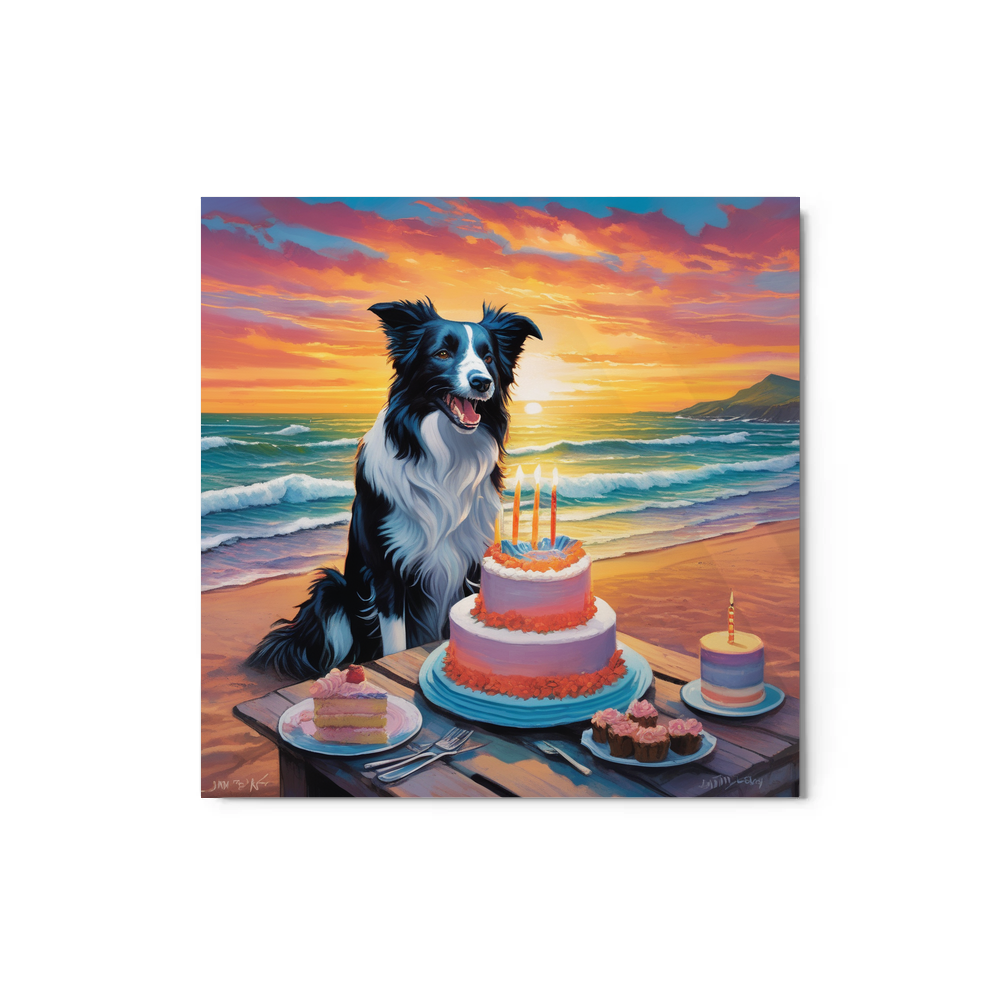 PugMug Custom Border Collie Metal Print