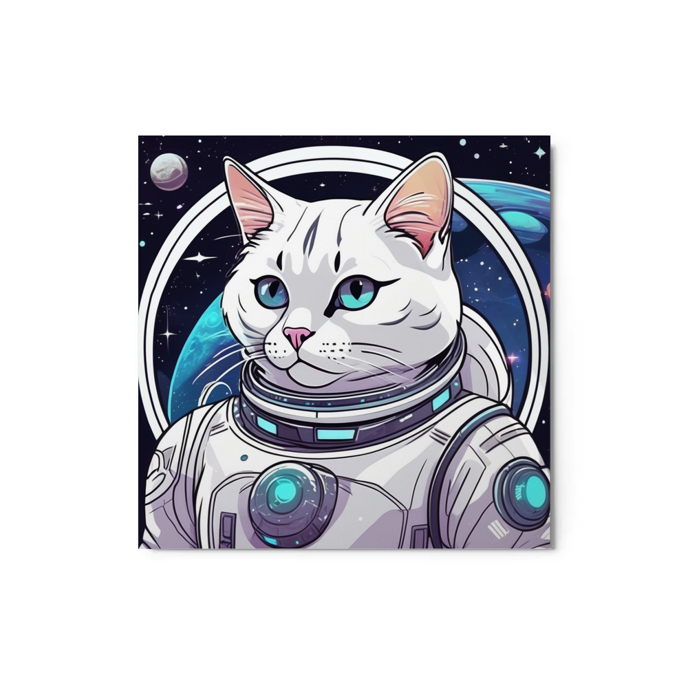 PugMug Custom White Exotic Cat Metal Print