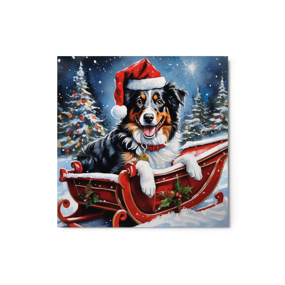 PugMug Custom Australian Shepherd Dog Metal Print