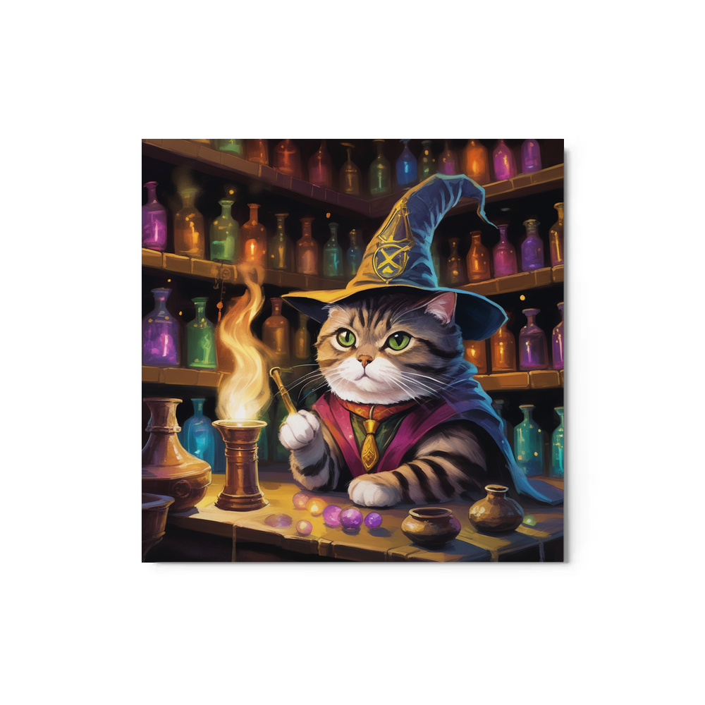 PugMug Custom Tabby Scottish Fold Cat Metal Print