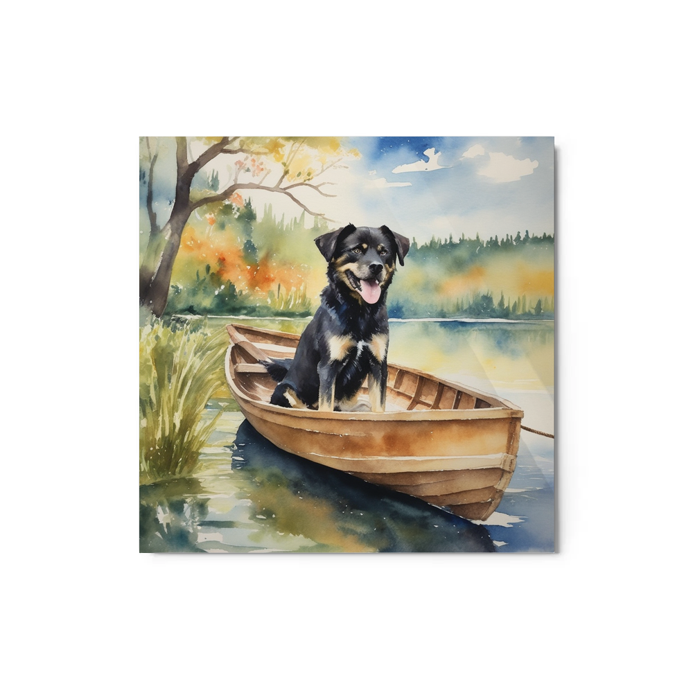 PugMug Custom Blue Metal Print
