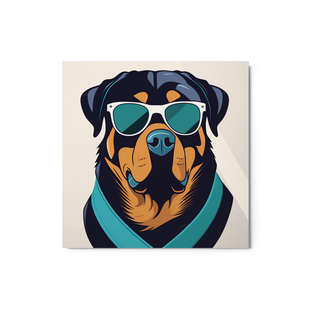 PugMug Custom Rottweiler Metal Print