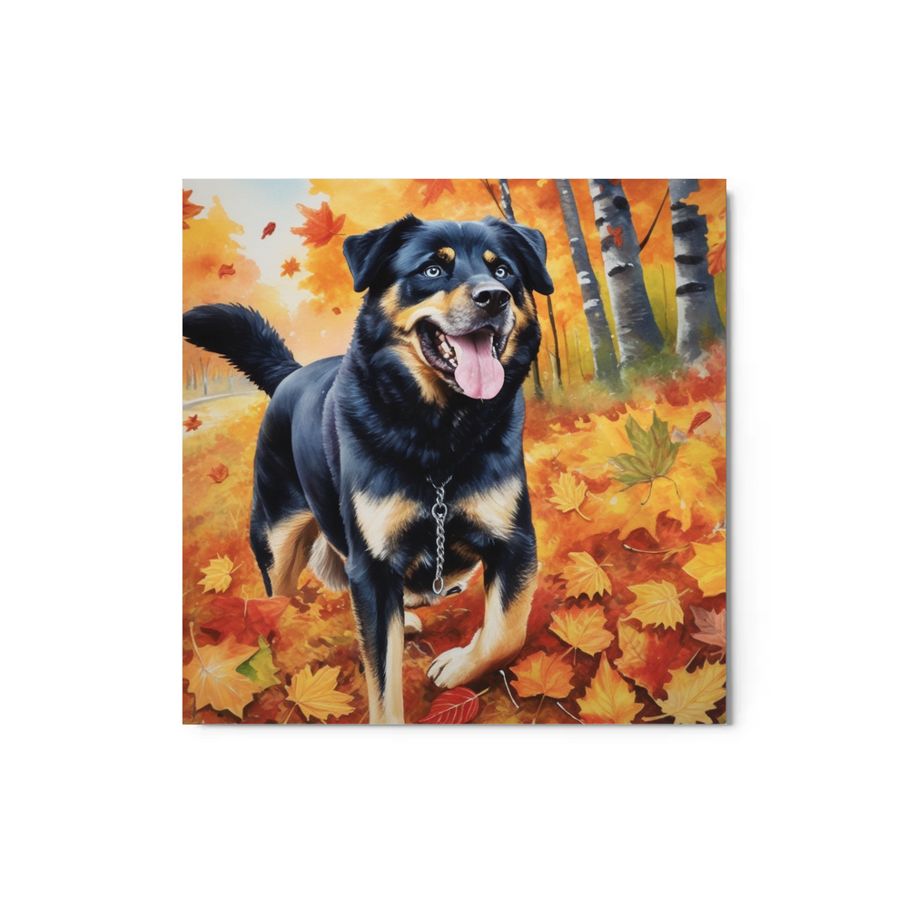 PugMug Custom Blue Metal Print