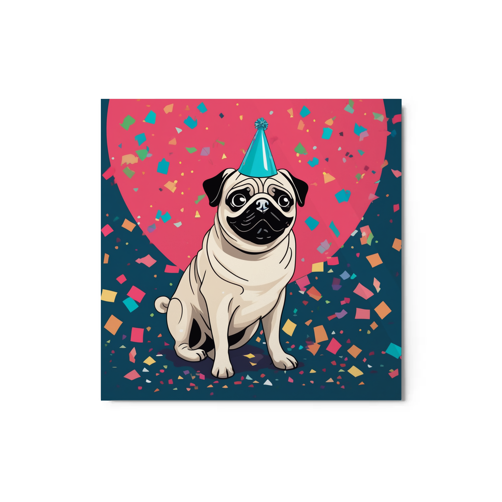 PugMug Custom Pug Metal Print
