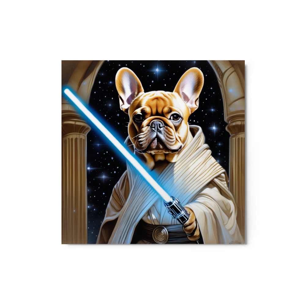 PugMug Custom Tan French Bulldog Metal Print